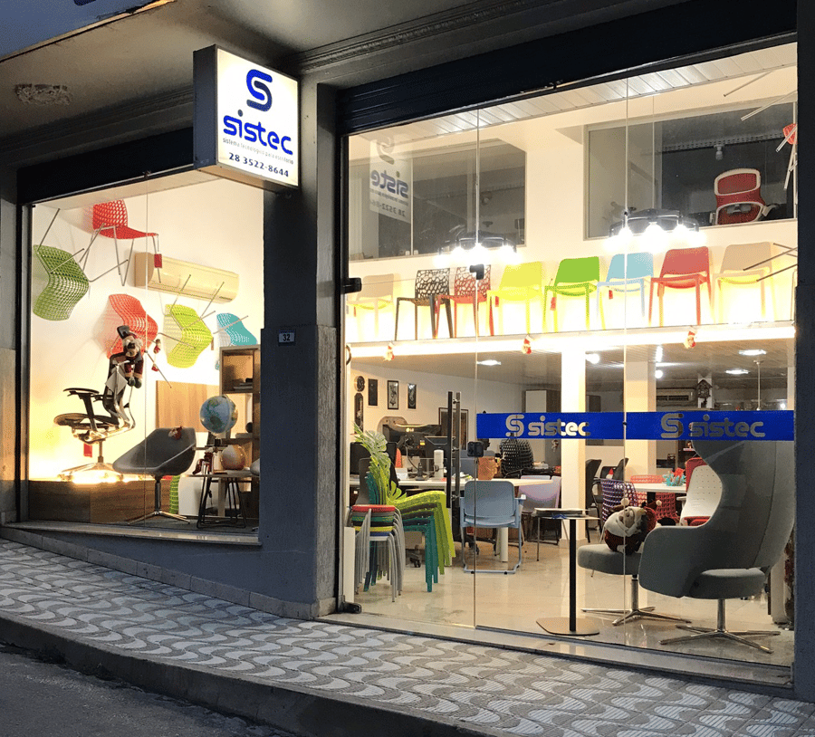 Fachada do showroom da Sistec Móveis em Cachoeiro de Itapemirim