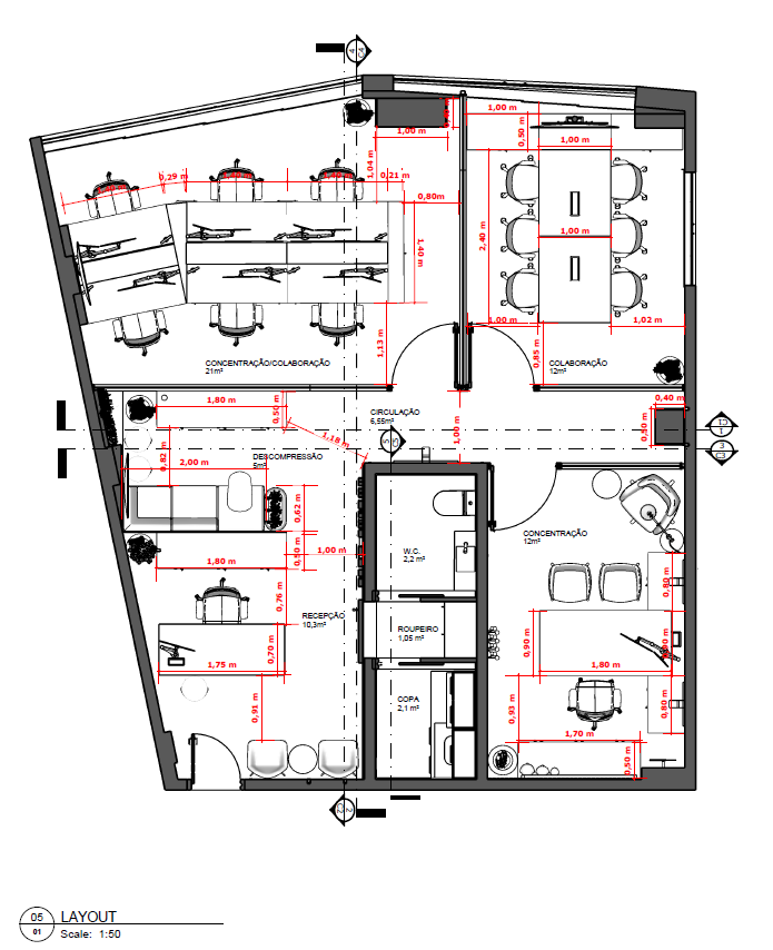 Secret Data — layout técnico cotado